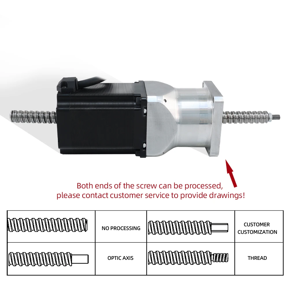 Шаровой шаговый двигатель 57HAB76-1205-200MM с SFU1205/1210 для ЧПУ 3D принтера винтовой NEMA23