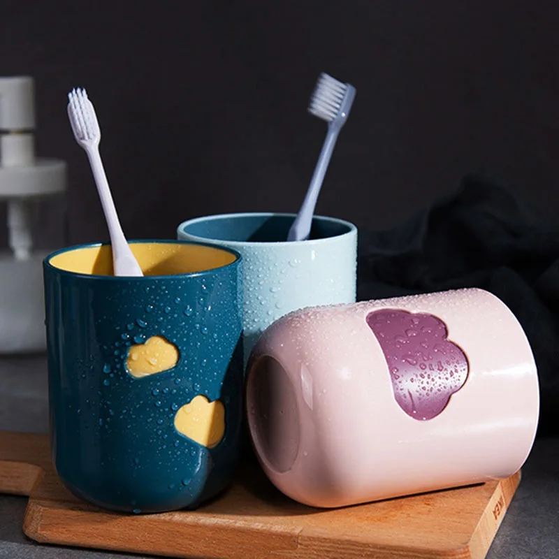 

4 Colors Simple Cloud Wash Household Tooth Brushing Cup Creative Cute Tooth Cylinder Couple Convenient Student Mouthwash Cup