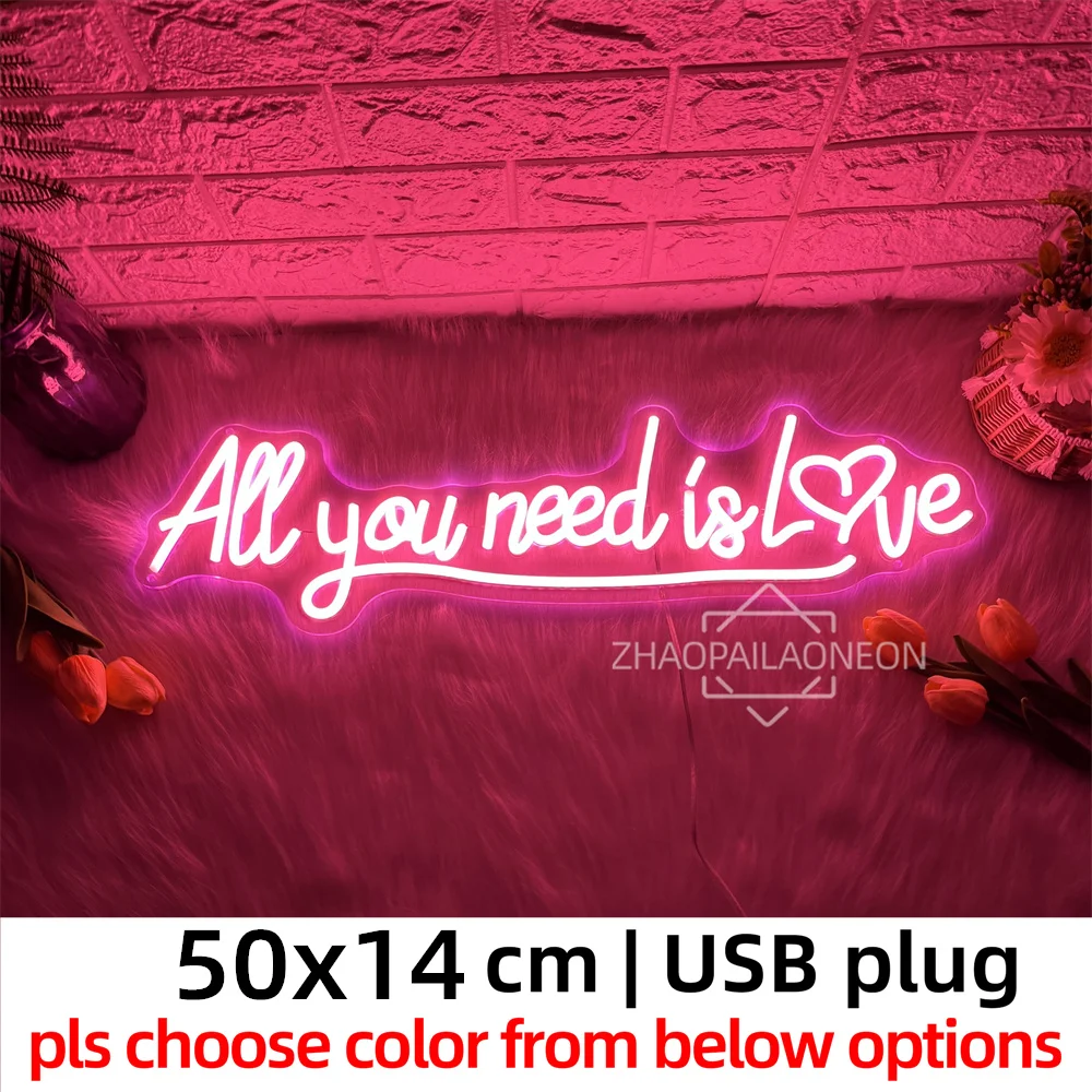 

USB неоновая вывеска ZHAOPAILAO NEON "All You Need Is Love"