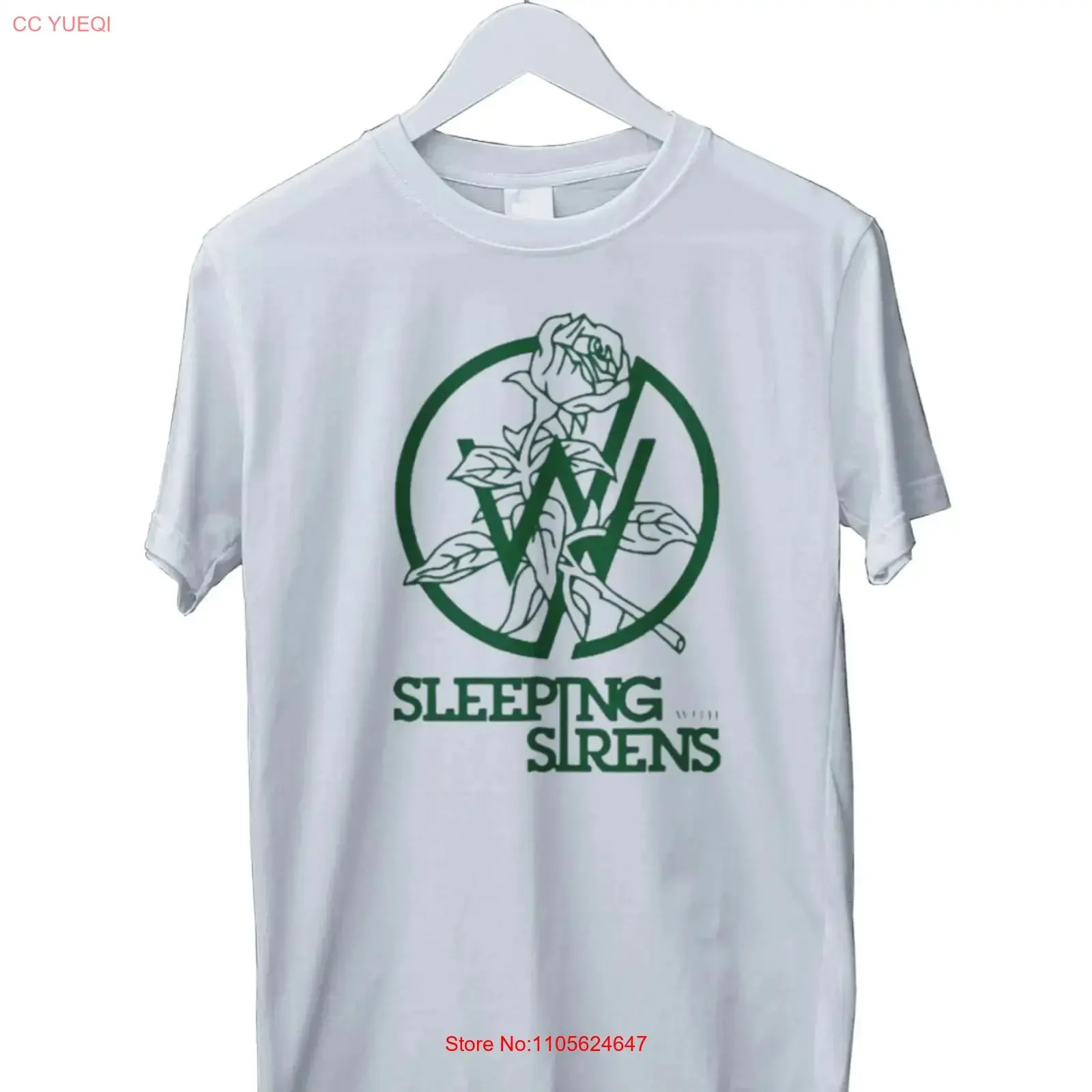 Фото Футболка с принтом Sleeping With Sirens VTG, мужская, размеры S, M, L, XL, 2XL, 3XL, 4XL, с длинными или короткими рукавами, винтажная, модная, удобная, с эффектом потертости. №1