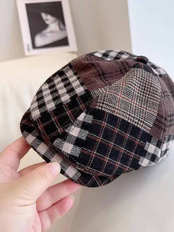 Классическая клетчатая аппликация в стиле пэчворк мужская и женская одинаковые