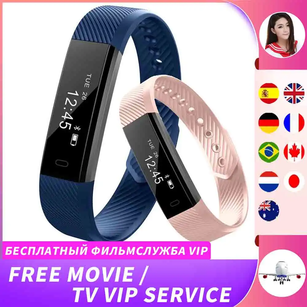 

Fitness Tracker Smart Watch Bracelet Wristband Fitbit Style Activity Monitor Men Women