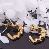 love heart earrings for women stainless steel gold color hoop earring jewelry acero inoxidable joyeria mujer e9532s02