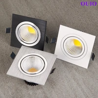 new style dimmable led downlights recessed square 9w 12w 15w cob ceiling lamp ac85 265v led spot lights indoor lighting