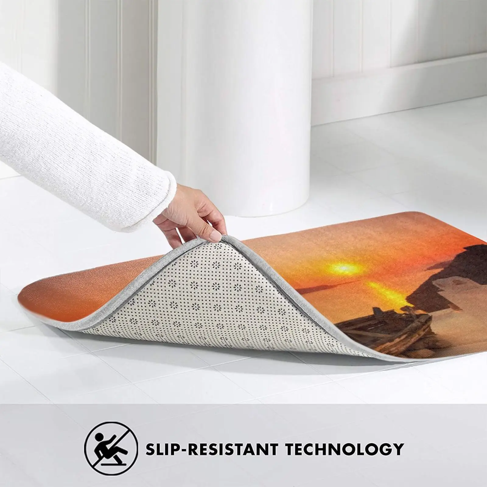 Коврик для прихожей С закатом Тира нескользящий мягкий коврик поглощения воды на