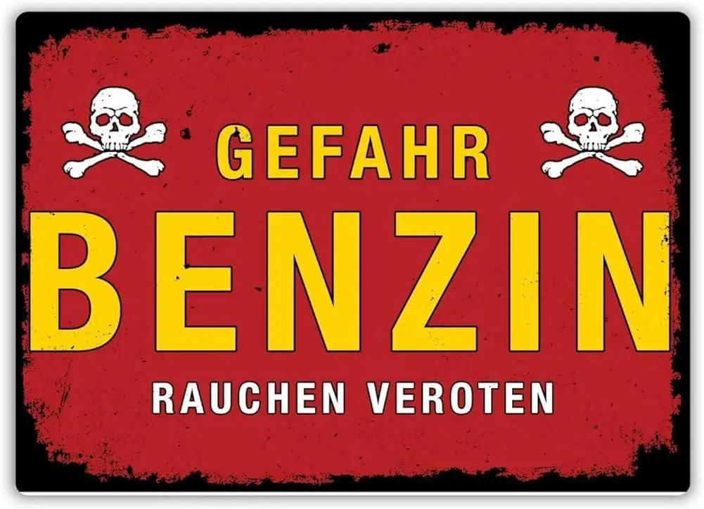 

Металлическая вывеска German Danger Gasoline Ww2