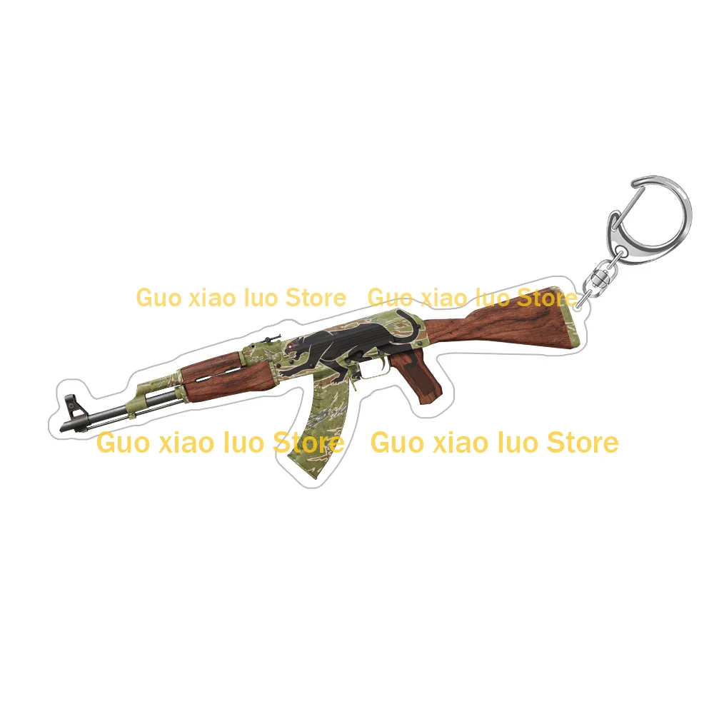 Фото Брелок-подвеска для сумки Counter-Strike 2: скины AK-47 (Bloodsport, Wild Lotus, Ice Coaled, Asiimov, Fire Serpent, Hydroponic) из акрила. Игрушка. №4