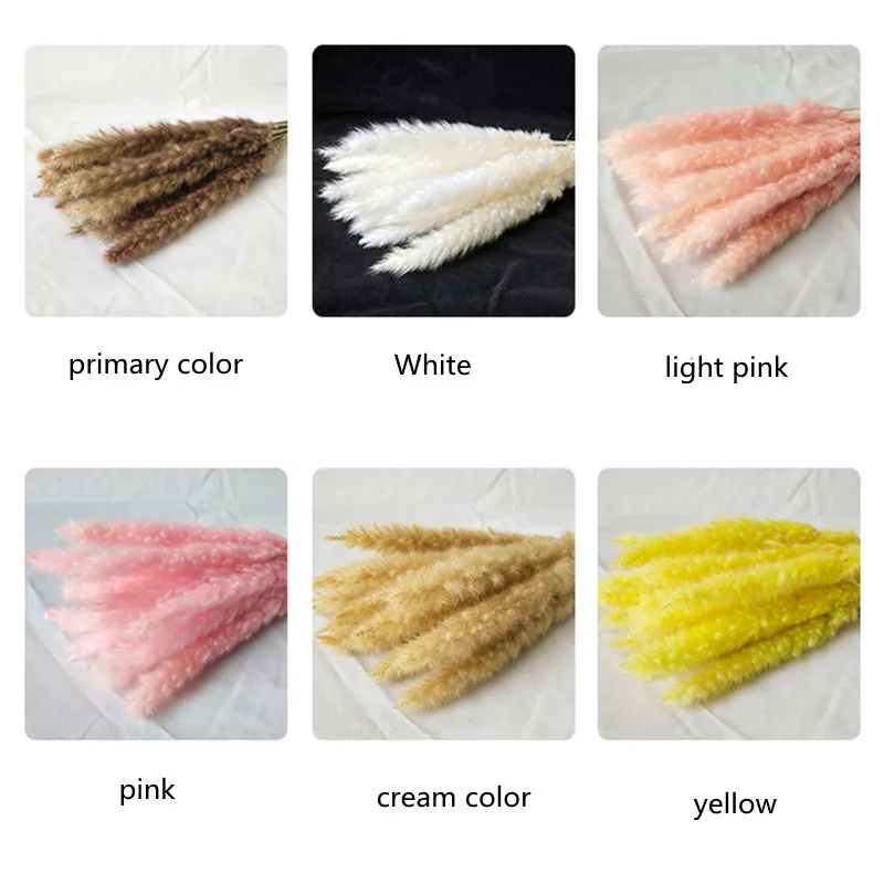 

15PCS Pampas Grass Decor Fluffy Small Reeds Dried Flowers Ramadan Decoration 2023 Boho Home Decor Bridal Wedding Bouquet