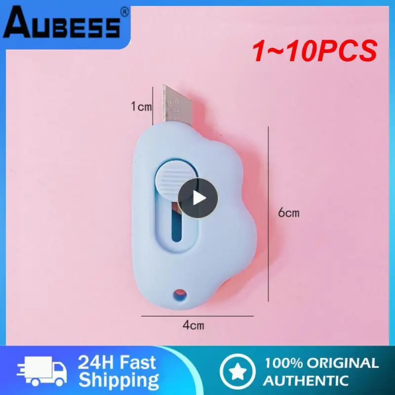

1~10PCS Cute Rabbit Cloud Color Mini Portable Utility Knife Paper Cutter Cutting Paper Razor Blade Office Stationery Cutting