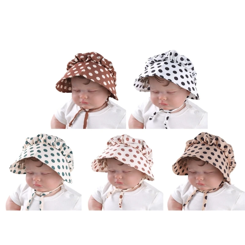 

Lovely Baby Girl Hat Soft Cotton- Newborn Long Brim Cap Baby Hats for Babies