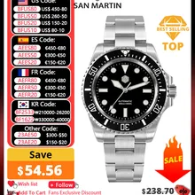 San Martin 2023 New Men Diving Watch NH35 Luxury Automatic Mechanical Wristwatch Sapphire Waterproof 300m Fly Adjustable Clasp