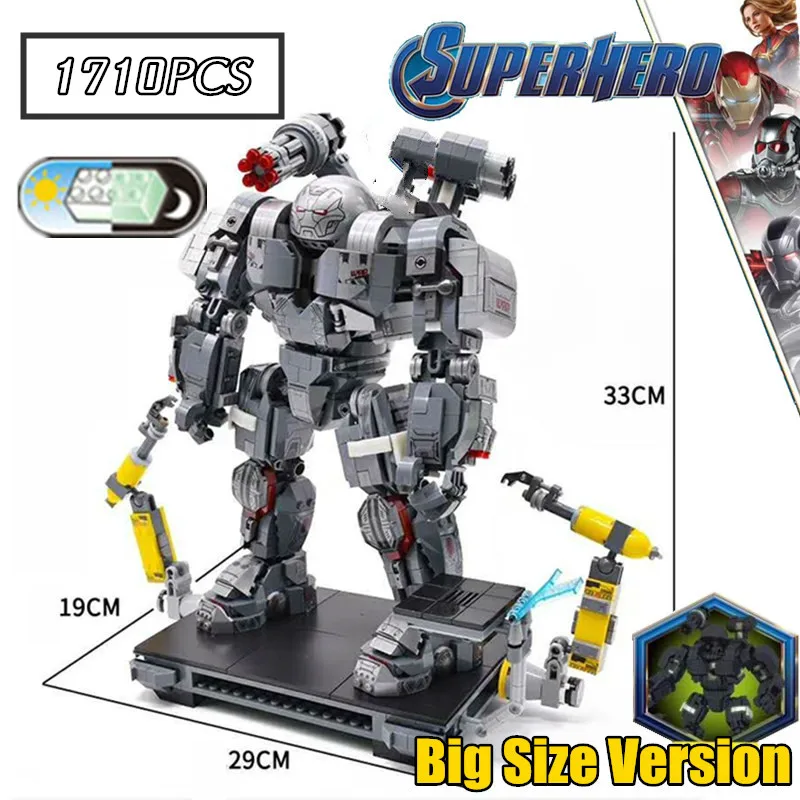 

Disney Armor Wars Marvel Avengers War Machine Ironman Rhodes HulkBuster Mecha Robot Building Bricks Block Gift Toy Kid