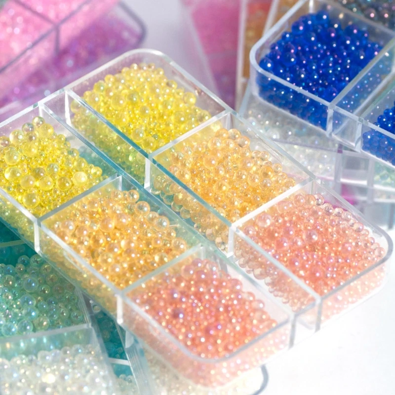 

Мини-бусины прозрачные цветные бусины без отверстий крошечные бусины для полимерных форм наполнители для изготовления ювелирных изделий от 1 до 3 мм для вазочных наполнителей