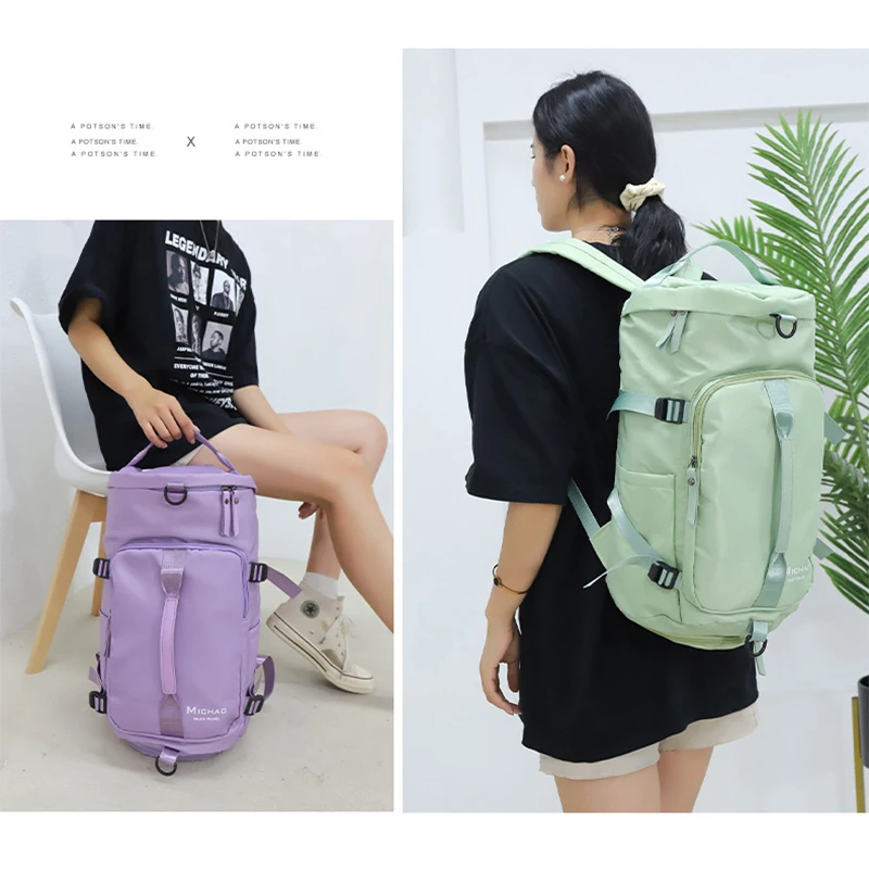 Big Sports Backpack Women Gym Fitness Female Yoga Travel Luggage Handbag Tote Shoe Pocket Hiking Shoulder Duffle Waterproof Bag