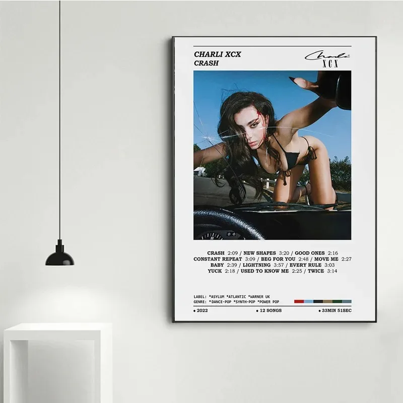 

Charli XCX Music Star Обложка Альбома Картина На Холсте Стиль Настенный Декор Без Рамы Вертикальный Прямоугольник