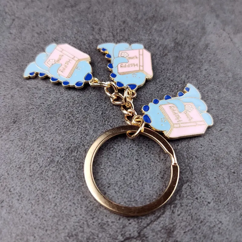 Двойной брелок для ключей ручной работы милый подарок специальный мультяшный