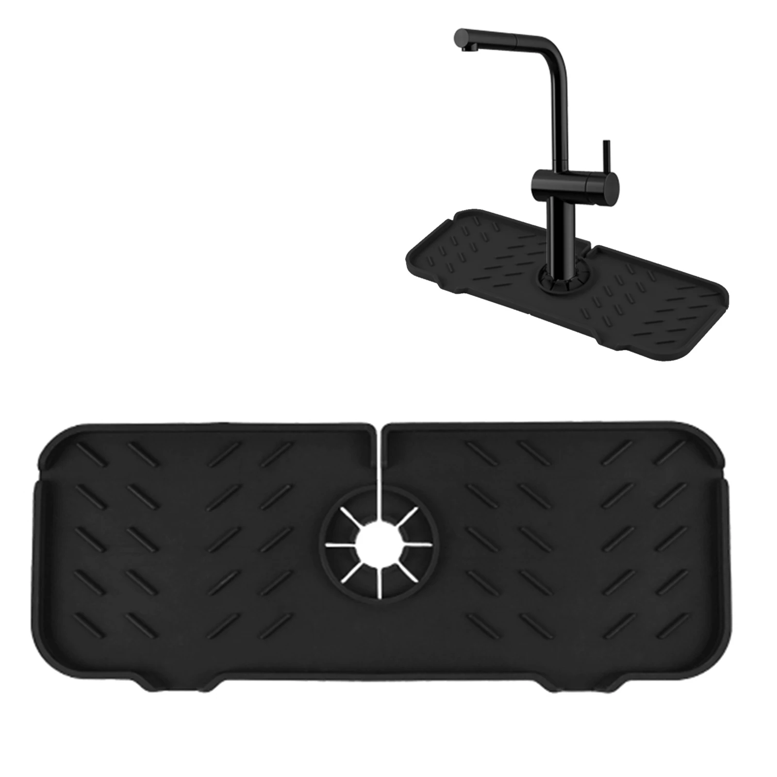 

Silicone Kitchen Faucet Mat Rubber Kitchen Drying Mat Sink Draining Pad Behind The Faucet For Splash Water