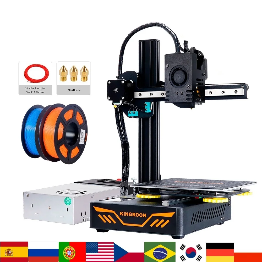 

KINGROON KP3S 3.0 3D Printer KIT Titan Extruder Magnetic Plate Power Failure Resume 180*180*180mm Printing XY Metal Guide Rail