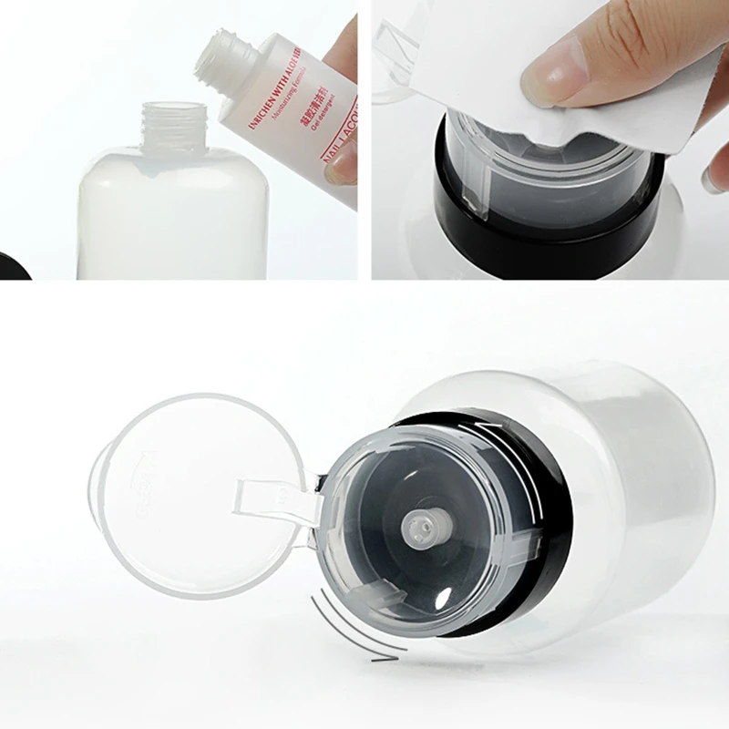 RXJC 200 мл Нажимной диспенсер для жидкости снятия лака Насос пустых бутылок