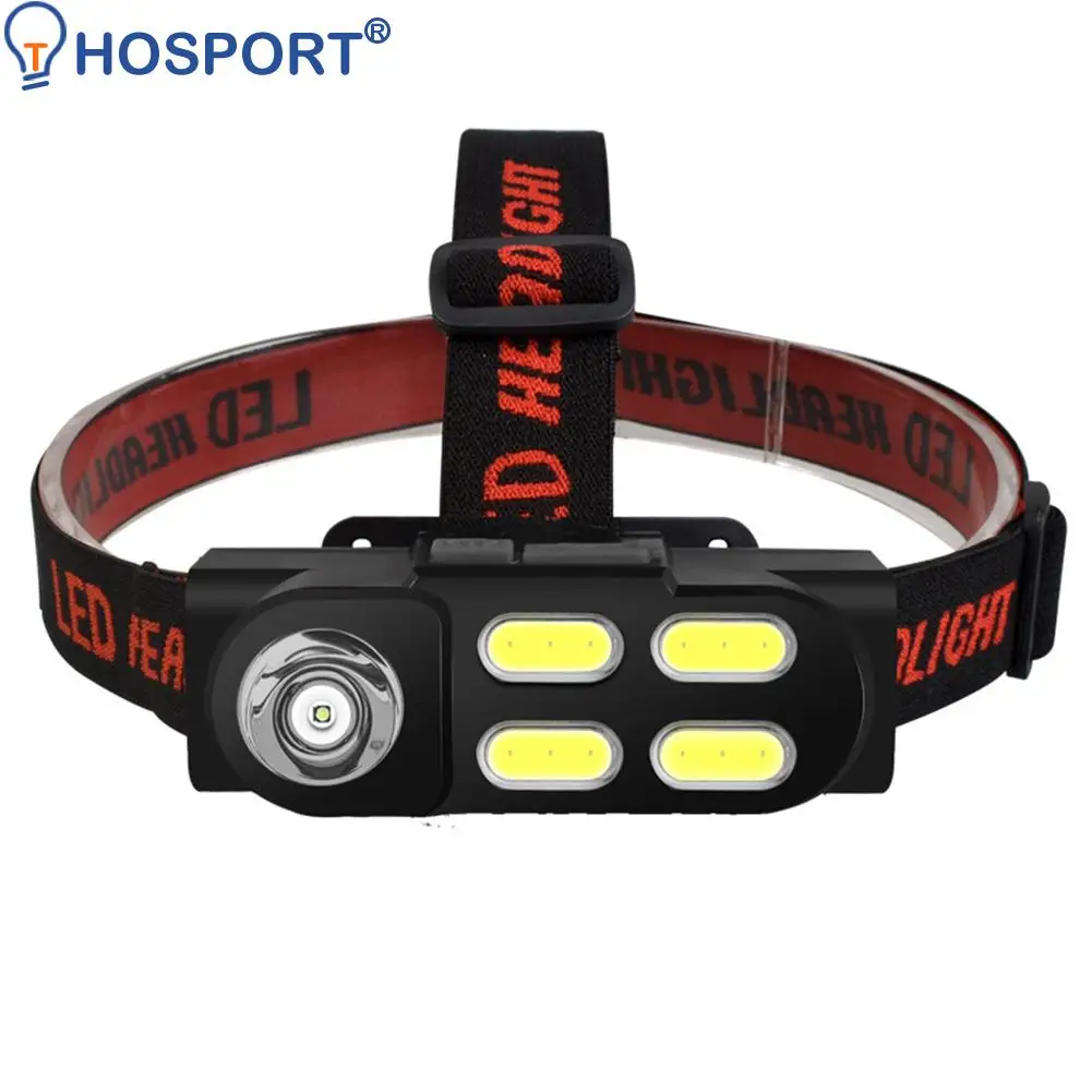 

Portable USB Rechargeable COB LED Headlamp Work Light Waterproof 4 Gears Induction Warning Head Torch Flashlight Headlights