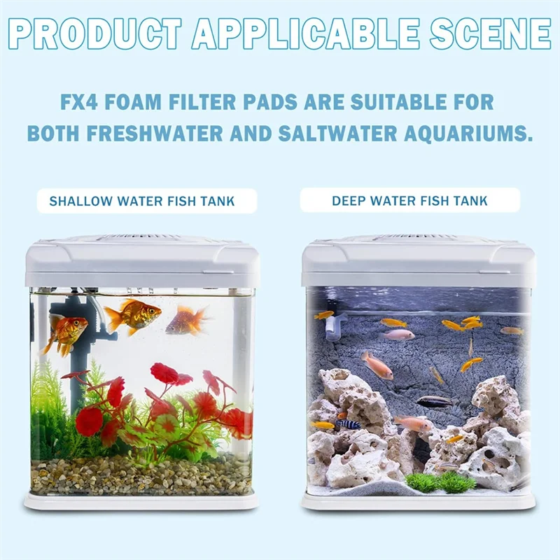 Фото 【ПОДАРОК】Сменные пенящиеся фильтрующие подушечки Fx4 для канистр Fluval FX5/FX6 - аквариумная био-губка, 12 шт. в упаковке №2