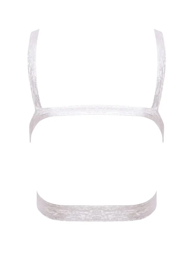 BEAUKEY сексуальный короткий металлический бандажный кроп-Топ HL женский жилет