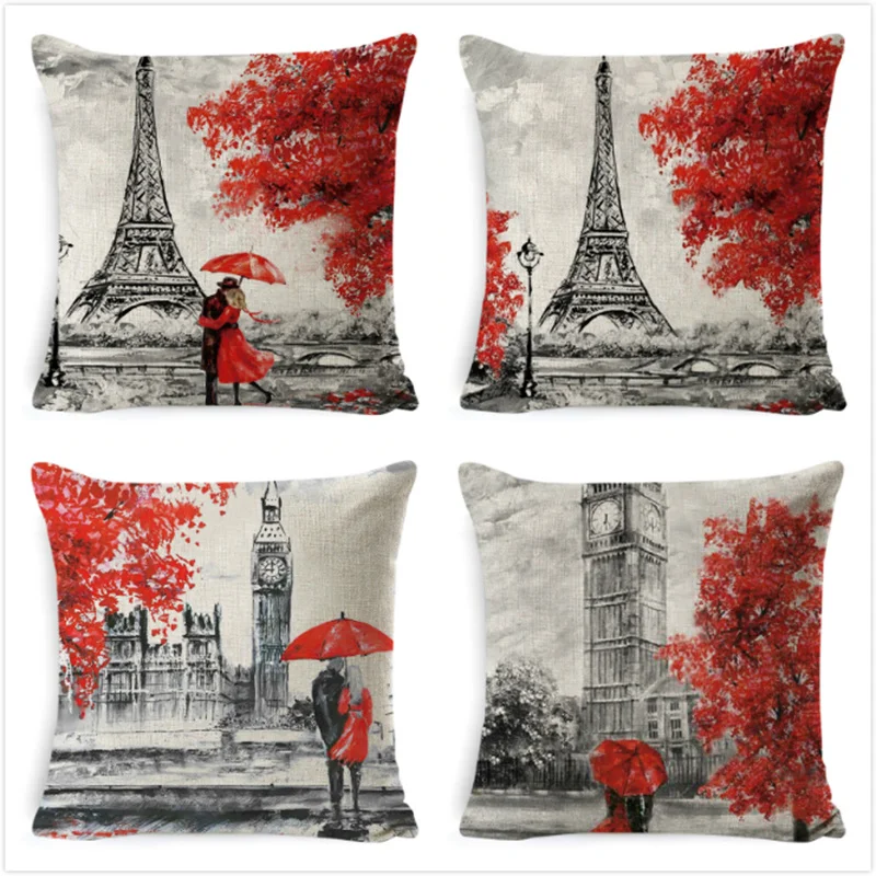 

Французские разноцветные наволочки для подушек, наволочка для подушки, хлопковая льняная декоративная наволочка для дома