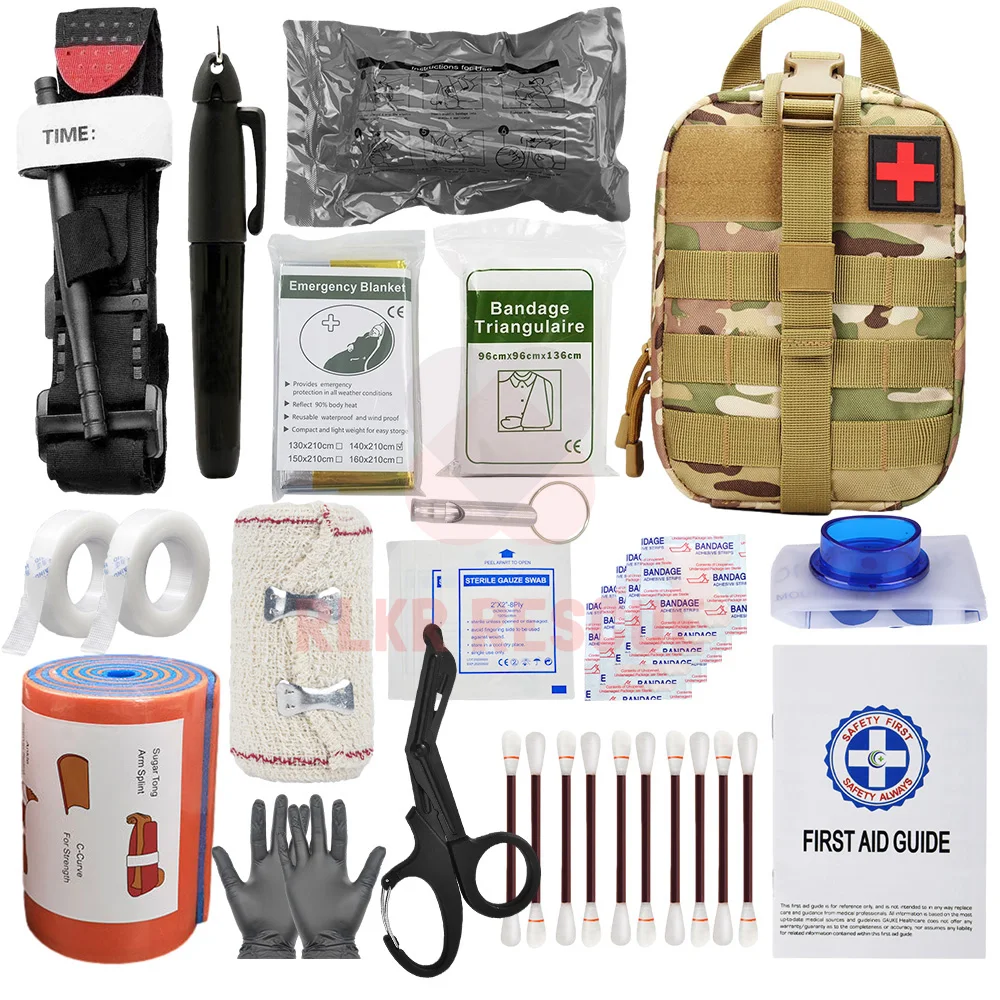 

Survival First Aid Kit Survival military full set Molle Outdoor Gear Emergency Kits Trauma Bag Camping Hiking IFAK Adventures