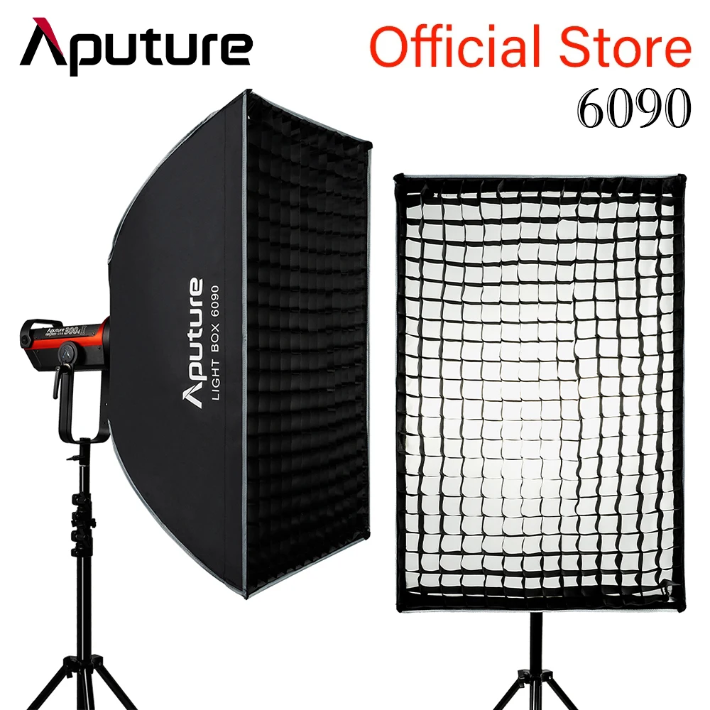 

Aputure Light Box 6090 Square Softbox Standard Bowens Mount for Aputure LS120dII 300dII 300x Amaran 60x/60d/100d/200d/100x/200x
