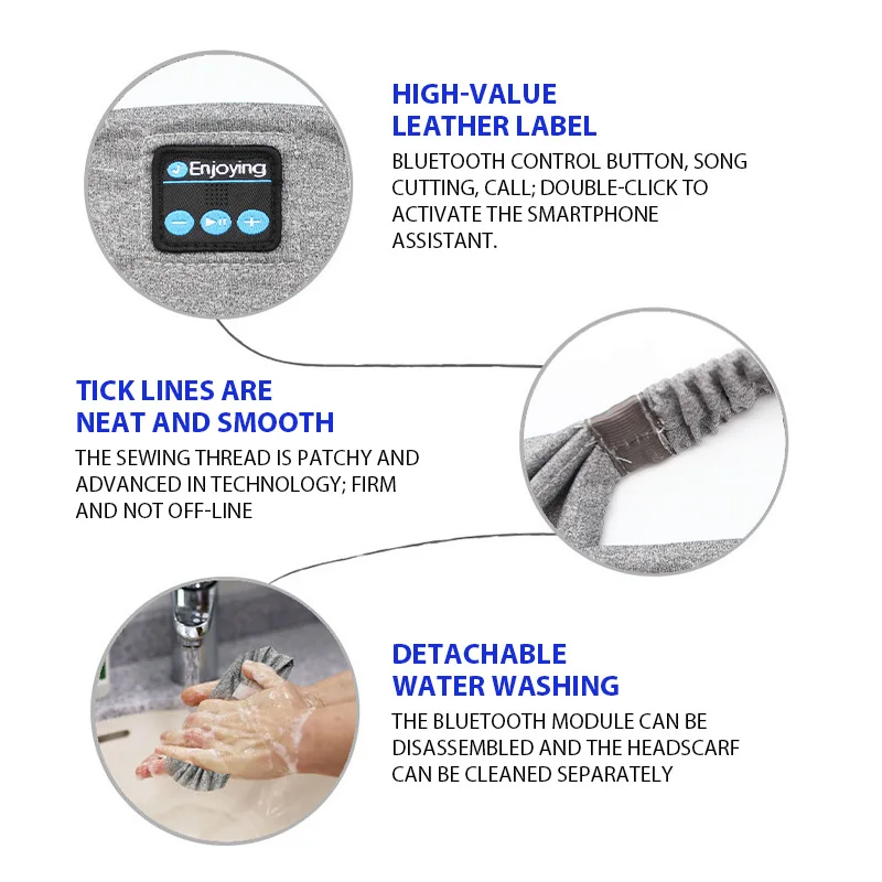 Маска для сна Bluetooth наушники повязка на голову тонкая мягкая эластичная удобная