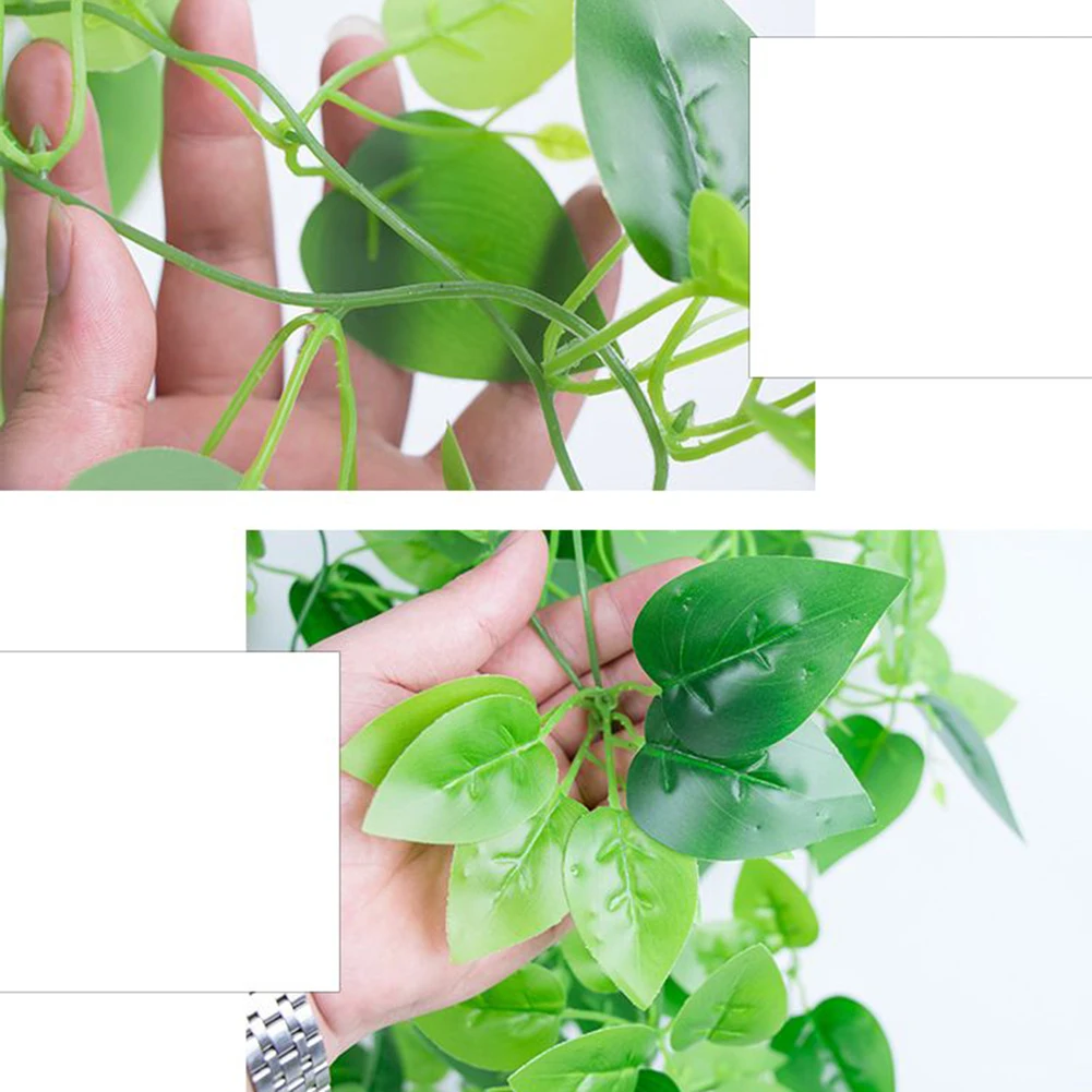 

1Pc Artificial Ivy Plant Leaf Garland Without Hanging Basket 105cm Plastic Silk Cloth For Wedding Festival Decoration Guardin