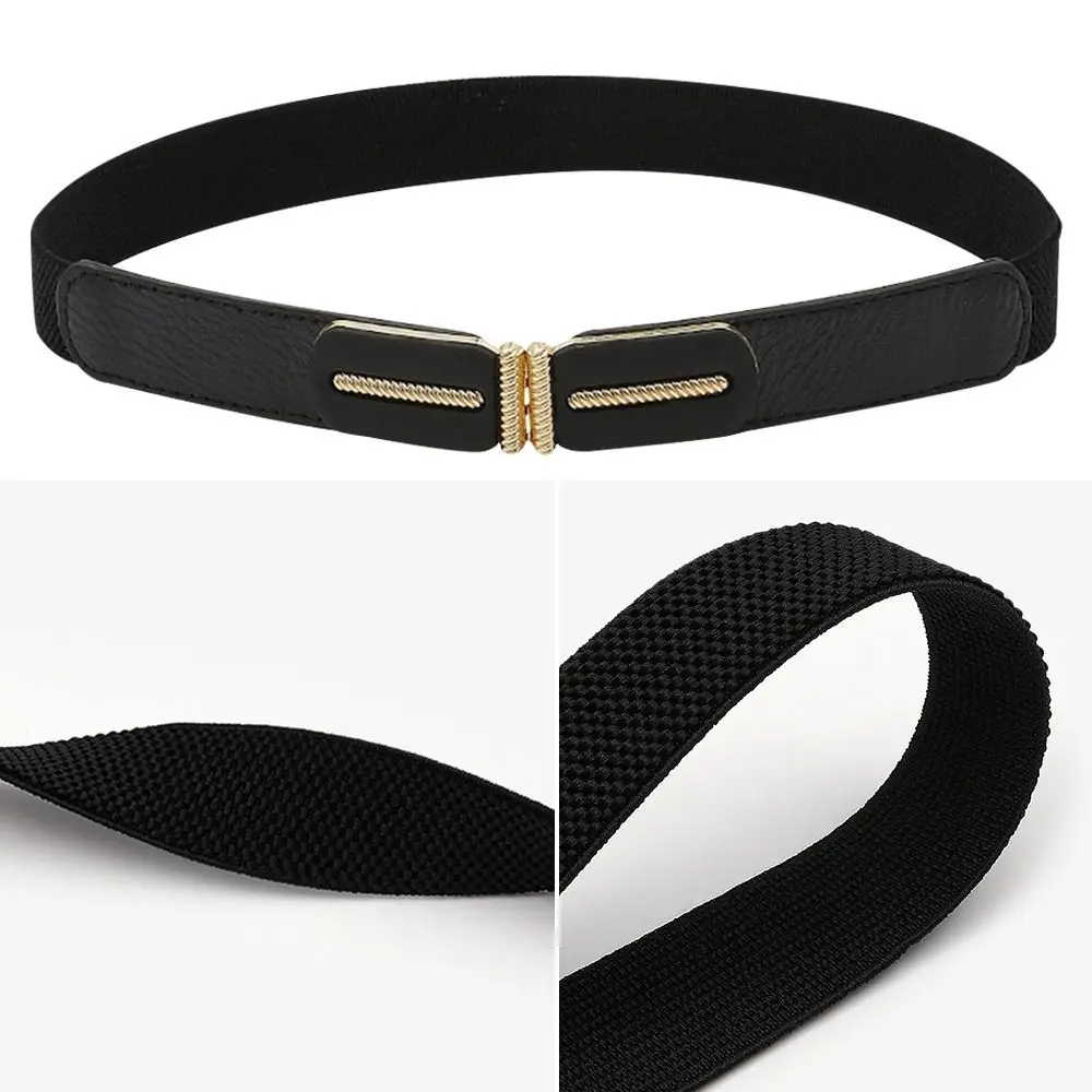 

Clothing Decoration Women Waist Belts Metal Buckle Decorative Waistband Waist Strap Elastic Belts Stretch