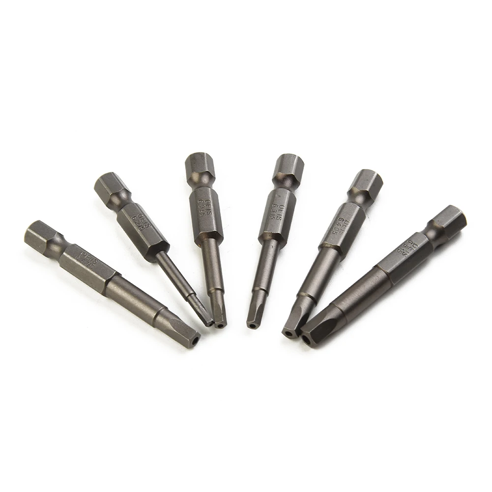 

10pcs 50mm Pentagonal Screwdriver Bit 1/4Inch Hex Shank Magnetic Screw Driver 2.15-7.35mm Bits Multi-function Hand Tools