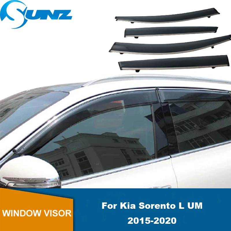 Car Window Accessories For Kia Sorento L UM 2015 2016 2017 2018 2019 2020 Window Wind Deflector Visor Rain Sun Guard Vent Visor