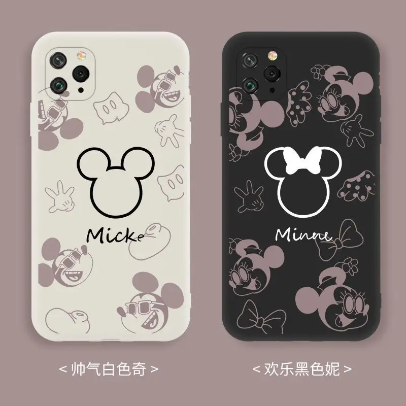 

Disney Mickey Minnie All-inclusive Soft Phone Cases For iPhone 13 12 11 Pro Max Mini XR XS MAX 8 X 7 SE 2020 Back Cover