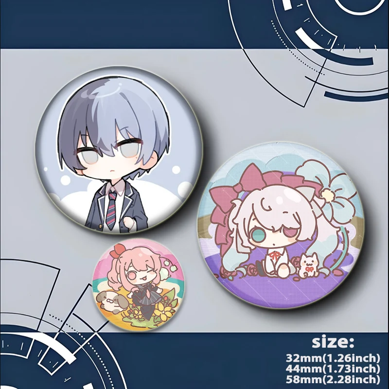 Брошь с аниме принтом цвет в ассортименте