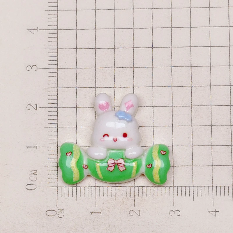 

10 шт. новый милый мини-мультяшный яркий кролик, конфеты, мороженое, смола, альбом для вырезок, ювелирные изделия своими руками, свадебная шпилька, украшения, аксессуары A87