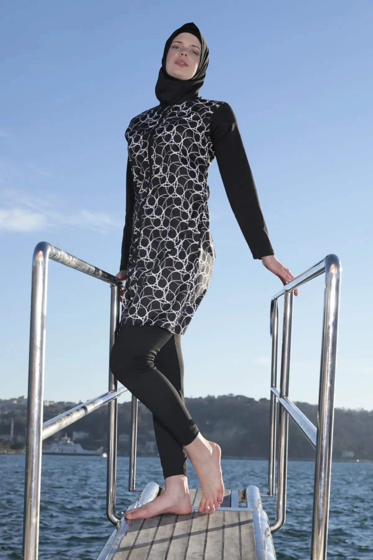 

Muslim Burkinis Fully cloed oute te Summer Clothing Hijab Sport Swimsuit Islamic Full Cover Islamic Full Cover