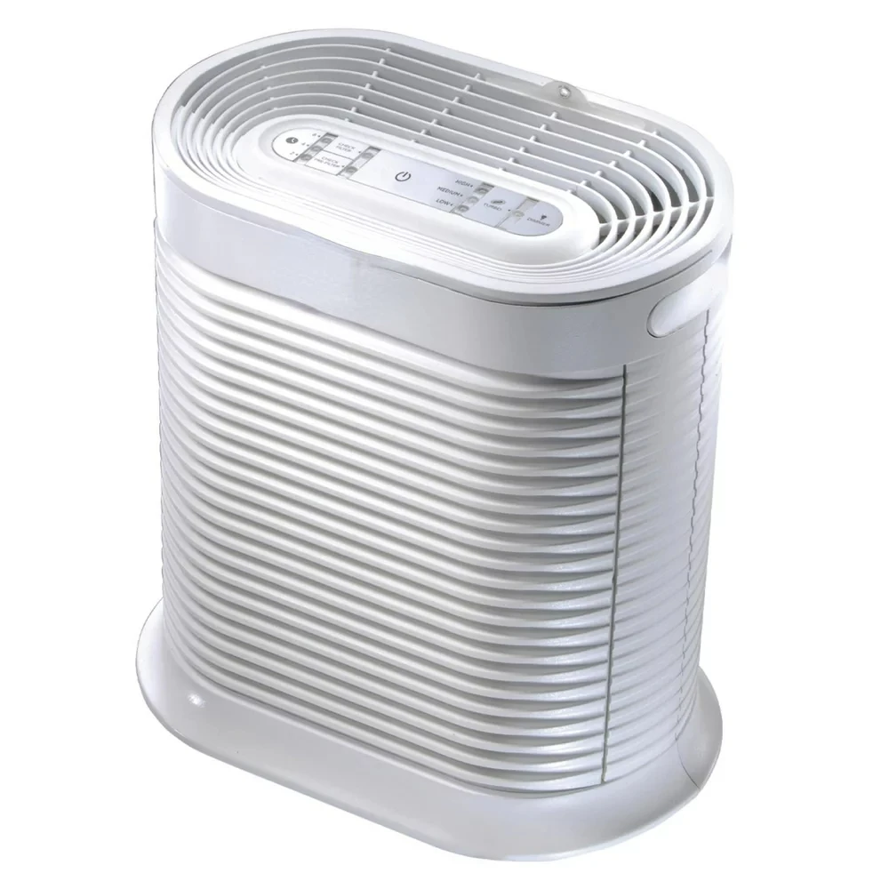 

HEPA Air Purifier, Airborne Allergen Reducer for Large Rooms (465 sq ft), White - Wildfire/Smoke, Pollen, Pet Dander, and Dust A