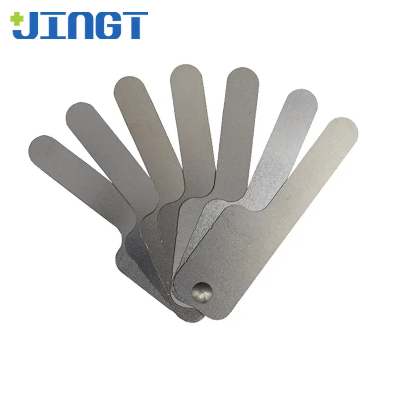 

JINGT Dental Orthodontic Correction Adjacent Surface Removal Gap Meter Measurement Ruler Cutting Auxiliary Tool Stainless Steel