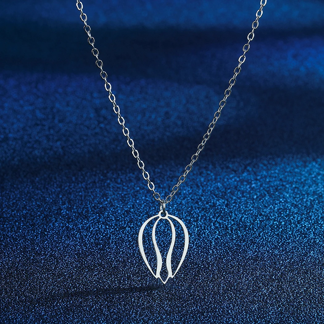 

Todorova Stainless Steel Flower Tulip Necklaces For Women Choker Neck Chain Wedding Party Jewelry Girl Friend Gifts