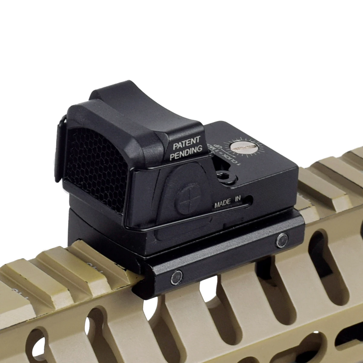 Фото Металлическая сетчатая защитная крышка, крышка для прицела, антибликовое устройство, защитная линза Killflash, сотовая линза для прицела 558, красная точка №4