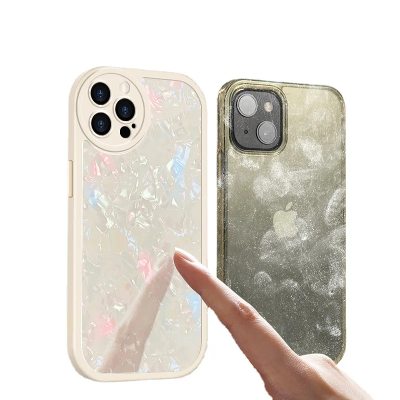 

Shell Textured Silicone Phone Shockproof Case For Iphone 14 13 12 11 Pro Max Xs Max Xr X 7 8 14 Plus Soft Lens Protection Fundas