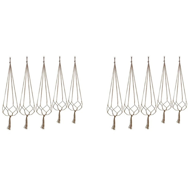 

Lace Plant Hanger, Plant Potted Cotton Rope Hanger Flower Pot Terrace Deck Ceiling Hanging Plant Stand (10 Sets)