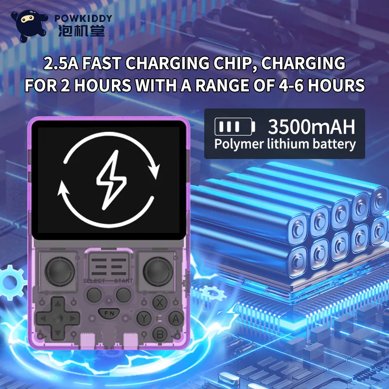 Портативная Игровая Консоль Powkiddy RGB20S Прозрачный 3 5-дюймовый IPS-экран Разрешение