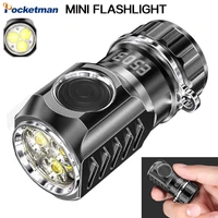 powerful 3sst20 pocket mini led flashlight usb rechargeable 18350 6 mode super bright portable torch for camping mountaineer