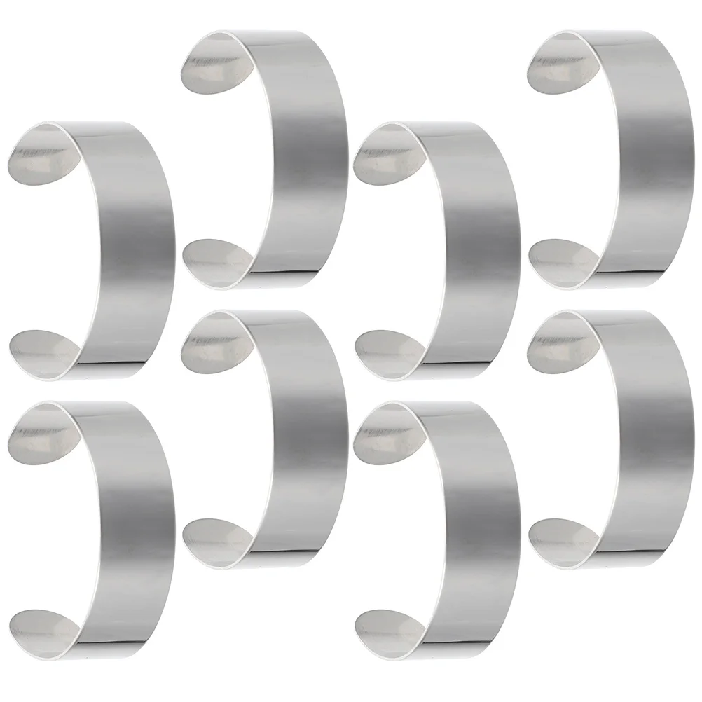 

8 Pcs Bracelet Core Stainless Steel Inner Cores Bulk Bracelets Metallic Line Blanks Engraving Cuff 304 DIY Crafts