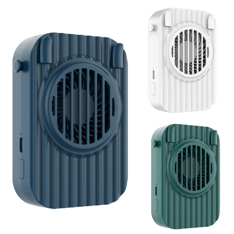 

Wearable Neck Fan USB Rechargable Personal Waist Clip Fan Portable Hands Free Air Cooler