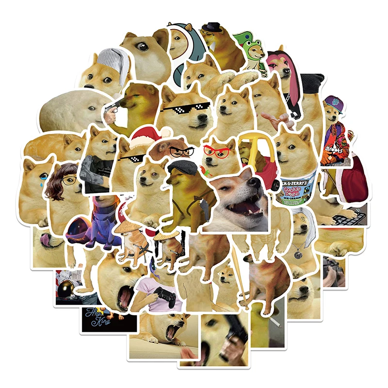 

50Pcs Funny Dog Stickers DIY Laptop Guitar Luggage Skateboard Phone Decals