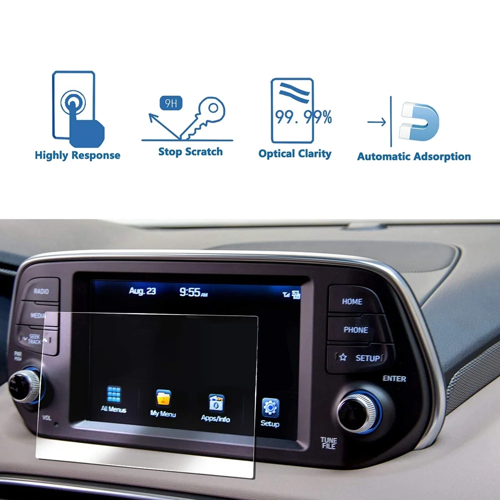 Для Hyundai Santa Fe 2019 7-дюймовая центральная GPS-навигация защитная пленка для